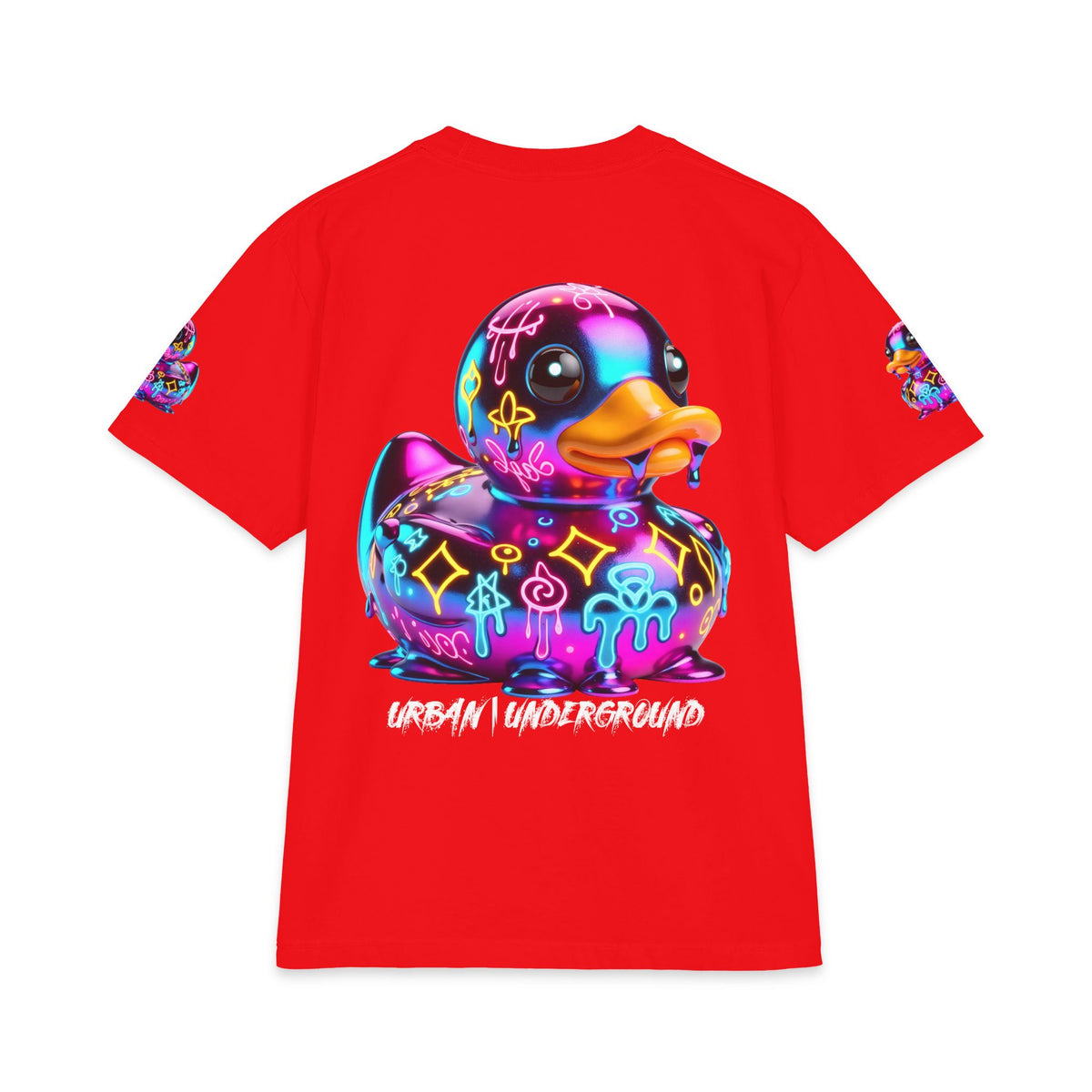 Urban Underground Collection - Neon Drip, Rub'a Ducky, Graphic 4-way T Shirt - CaliPride Clothing