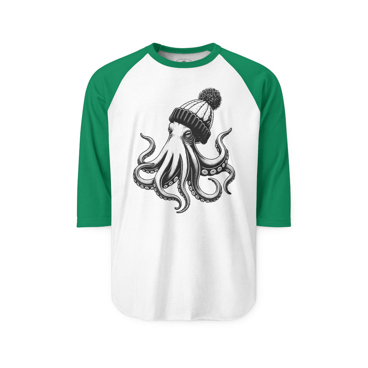 Pacific Works Collection - Raglan, Hipster Octopus Graphic Raglan Tee — CaliPride Clothing