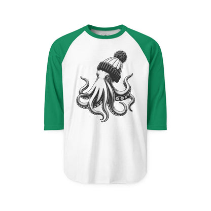 Pacific Works Collection - Raglan, Hipster Octopus Graphic Raglan Tee — CaliPride Clothing