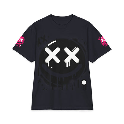 Urban Underground Collection - Neon Drip, X'd Out Smiley, Graphic 4-way T Shirt - CaliPride Clothing