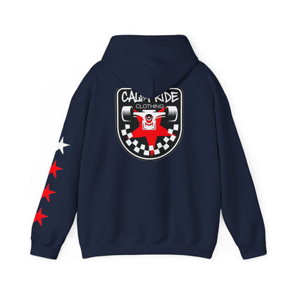 Skate & Surf Collection - Checkered Star Emblem Hoodie, multiple colors | CaliPride Clothing