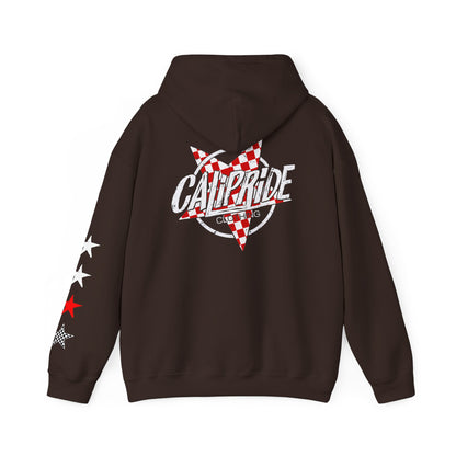 Skate & Surf Collection - Red Checkered Star, Graphic Hoodie | CaliPride Clothing