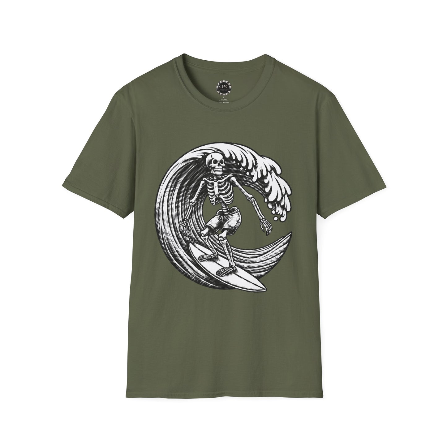 Surf & Beach Collection - Solo Swellen, Vintage Skeleton Graphic T-Shirt — CaliPride Clothing