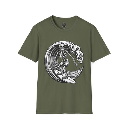 Surf & Beach Collection - Solo Swellen, Vintage Skeleton Graphic T-Shirt — CaliPride Clothing