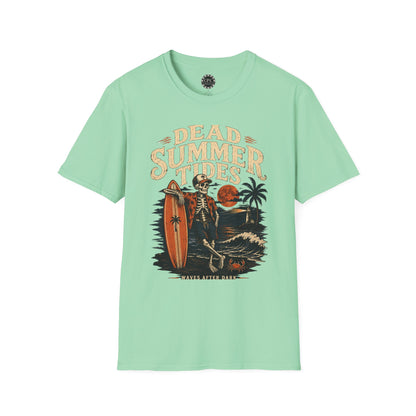 Skate & Surf Collection - Vintage Dead Summer Tides Graphic T-Shirt — CaliPride Clothing