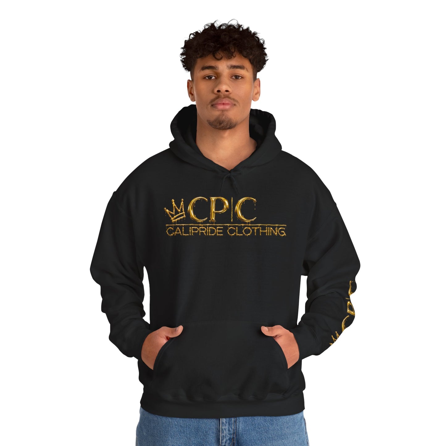 Urban Underground Collection | West Coast State of Mind series - Gold Drip Gangsta' Hoodie, Sugar Skull | CaliPride Clothing