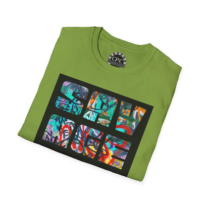 "Savage Vibe Graffiti Block" Series, Multi-color Graffiti w white logo — CaliPride Clothing