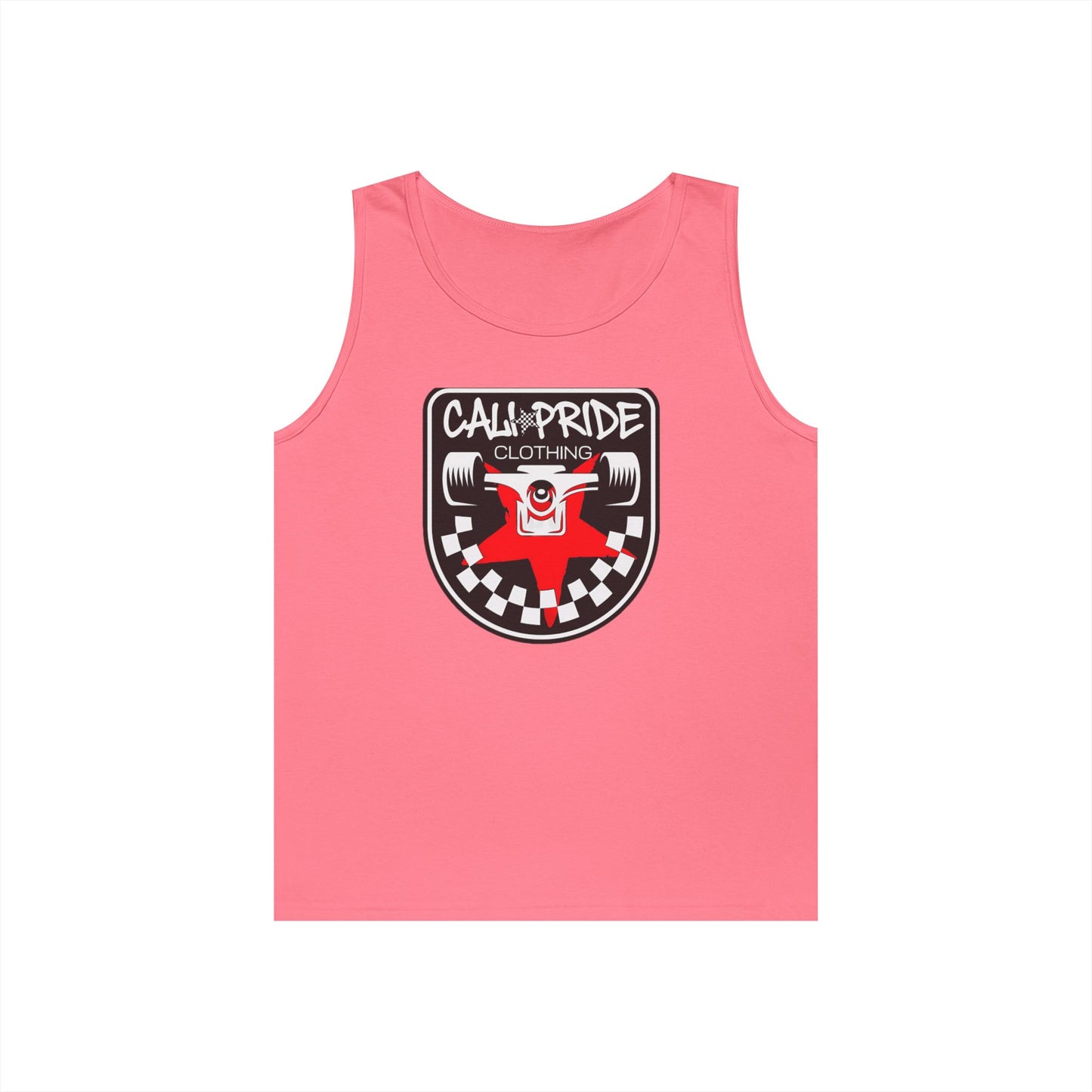 Skate & Surf Collection - Checkered Truck Emblem, Tank Top - CaliPride Clothing