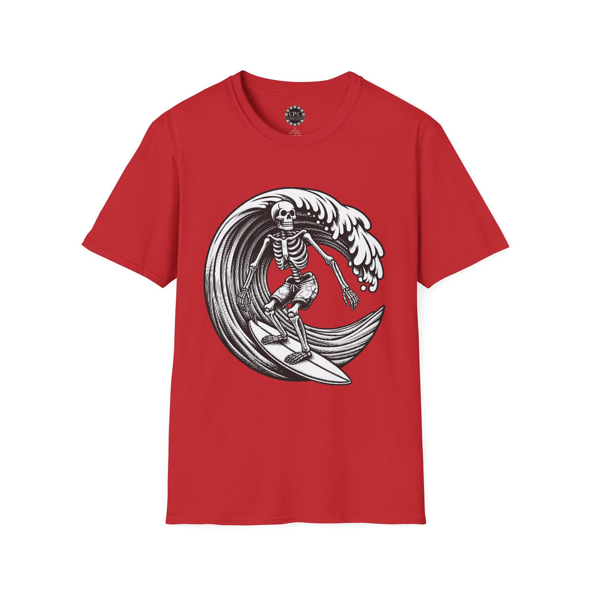 Surf & Beach Collection - Solo Swellen, Vintage Skeleton Graphic T-Shirt — CaliPride Clothing