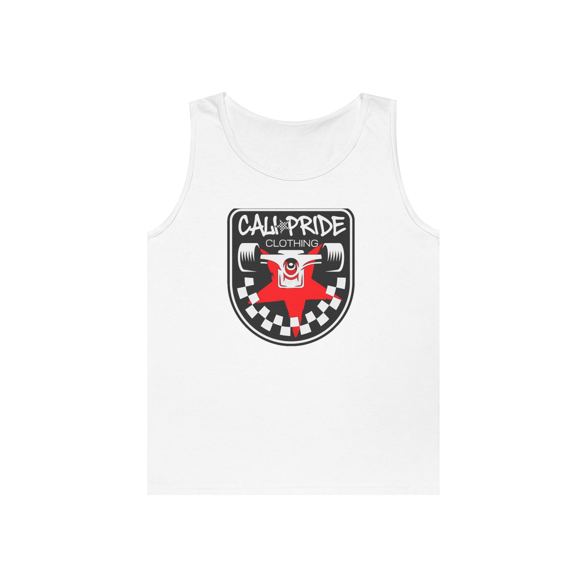 Skate & Surf Collection - Checkered Truck Emblem, Tank Top - CaliPride Clothing
