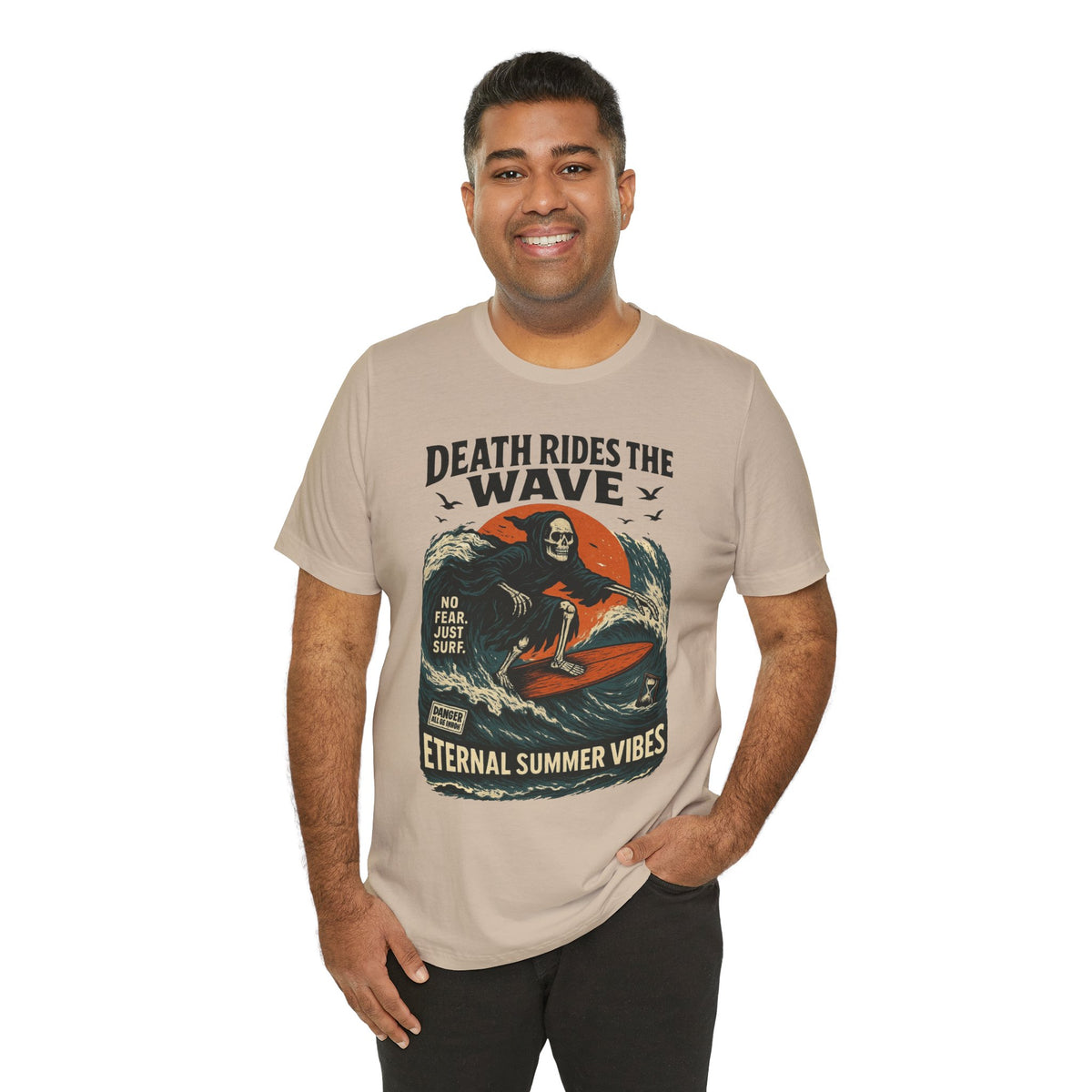 Urban Underground Collection - Death Rides the Wave Graphic T-Shirt - CaliPride Clothing