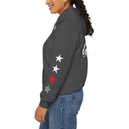 Skate & Surf Collection - Red Checkered Star, Graphic Hoodie | CaliPride Clothing