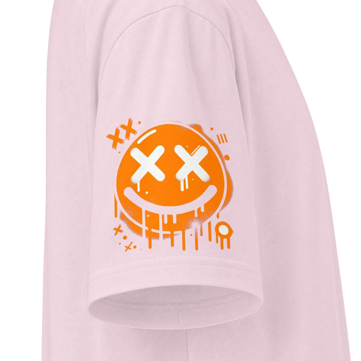 Urban Underground Collection - Neon Drip, X'd Out Smiley, Graphic 4-way T Shirt - CaliPride Clothing