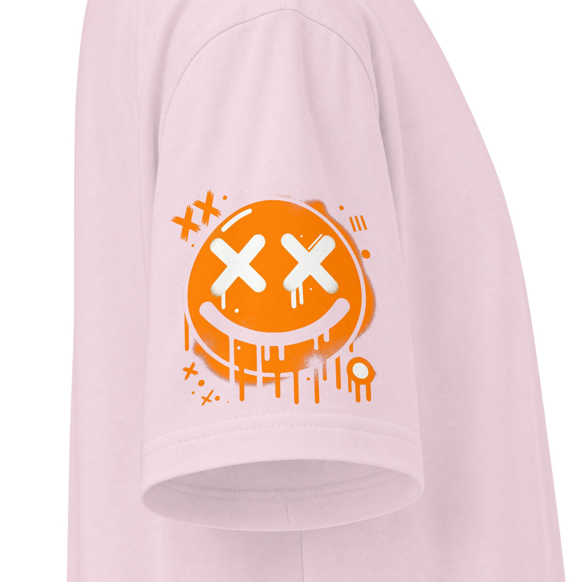 Urban Underground Collection - Neon Drip, X'd Out Smiley, Graphic 4-way T Shirt - CaliPride Clothing