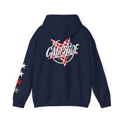 Skate & Surf Collection - Red Checkered Star, Graphic Hoodie | CaliPride Clothing