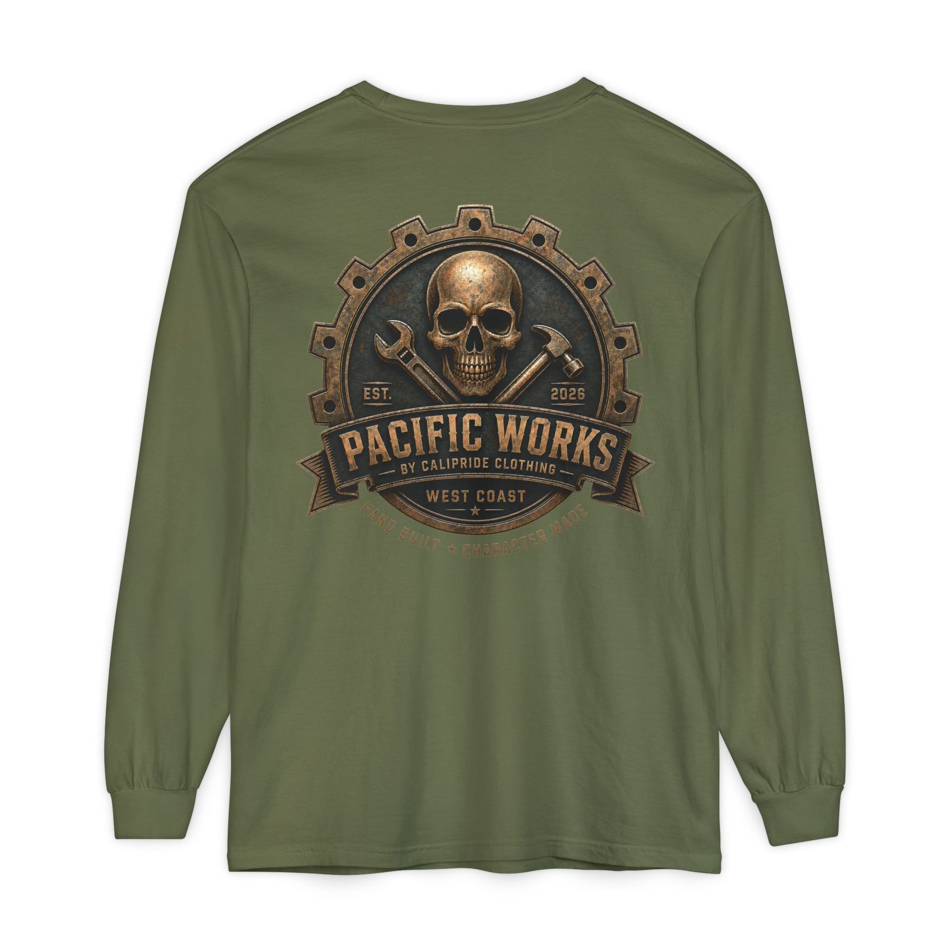 Pacific Works Collection - Signature Logo Long Sleeve T-Shirt - CaliPride Clothing