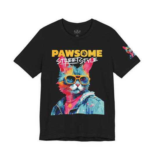 Urban Underground Collection - Pawsome Street Style Urban Cat, Graphic T Shirt - CaliPride Clothing