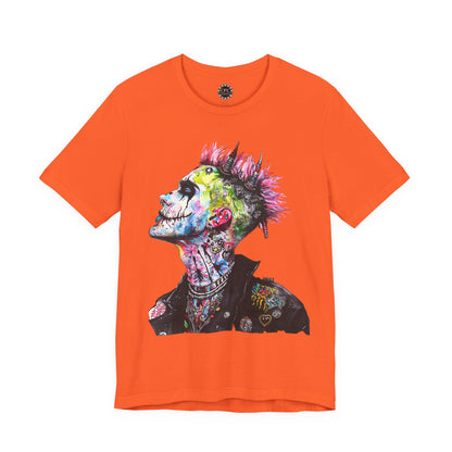 Punk Resurrected Collection - Color sketched Tattooed Joker, Graphic T-Shirt - CaliPride Clothing