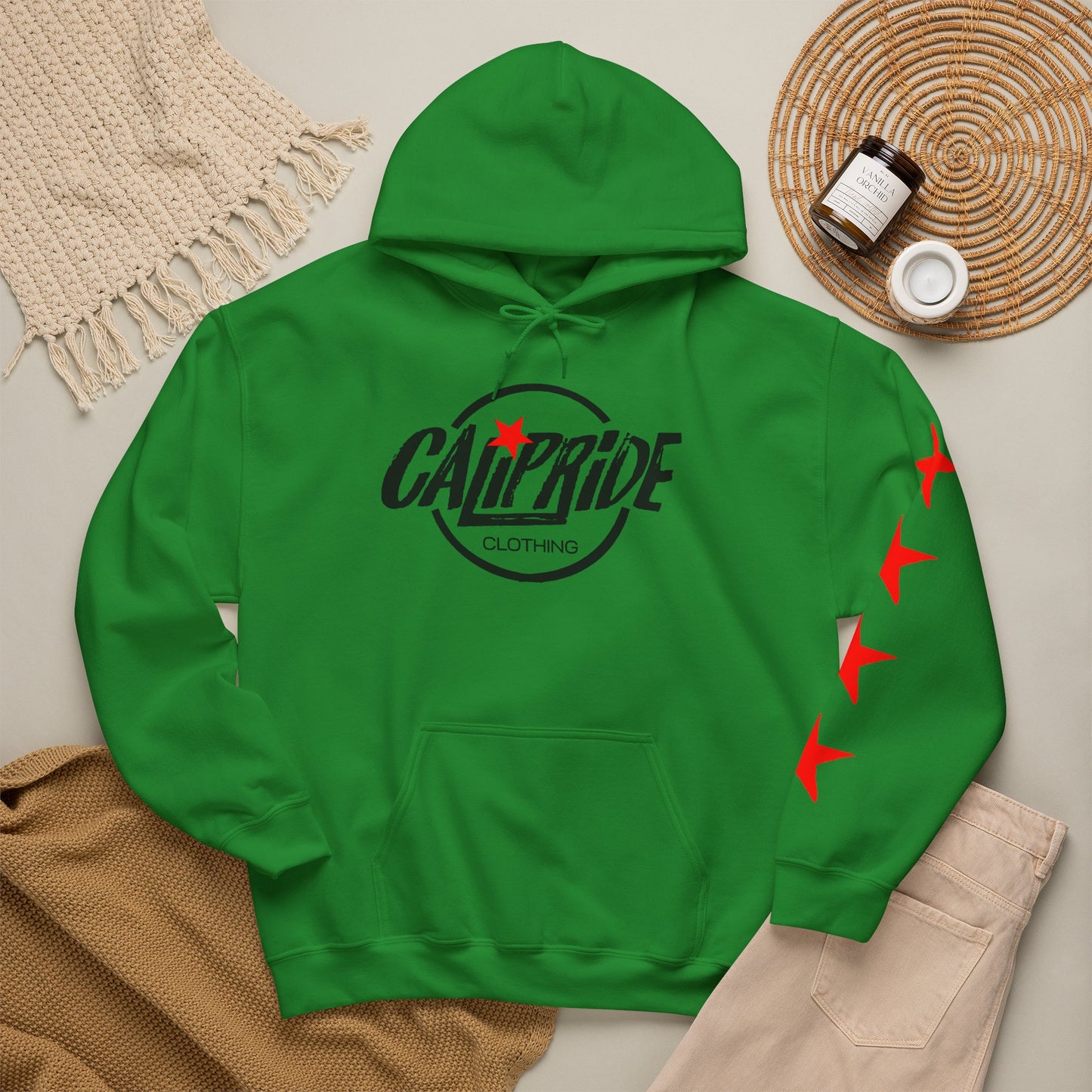 'West Coast Vibe' Graphic Hoodie w Stars - Multiple colors | CaliPride Clothing