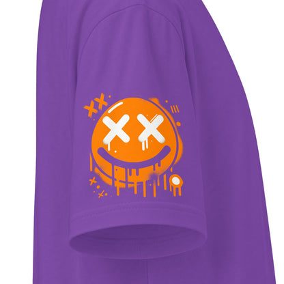 Urban Underground Collection - Neon Drip, X'd Out Smiley, Graphic 4-way T Shirt - CaliPride Clothing