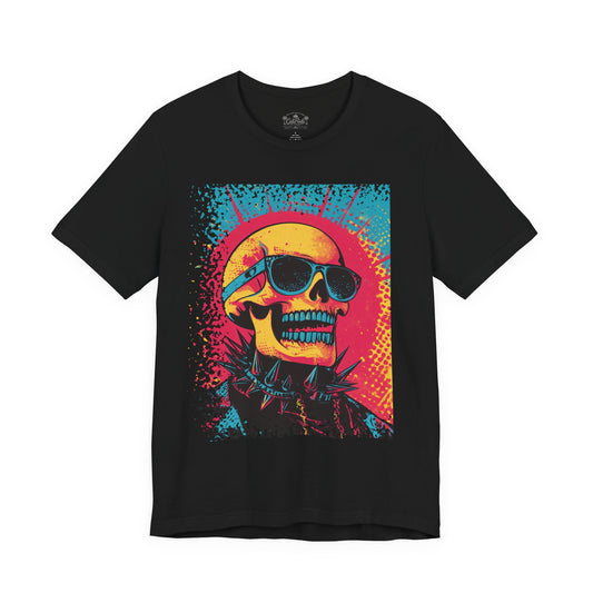 Concrete & Scars Skatewear Collection - Blue Toothed Punk, Retro Graphic T-Shirt - CaliPride Clothing
