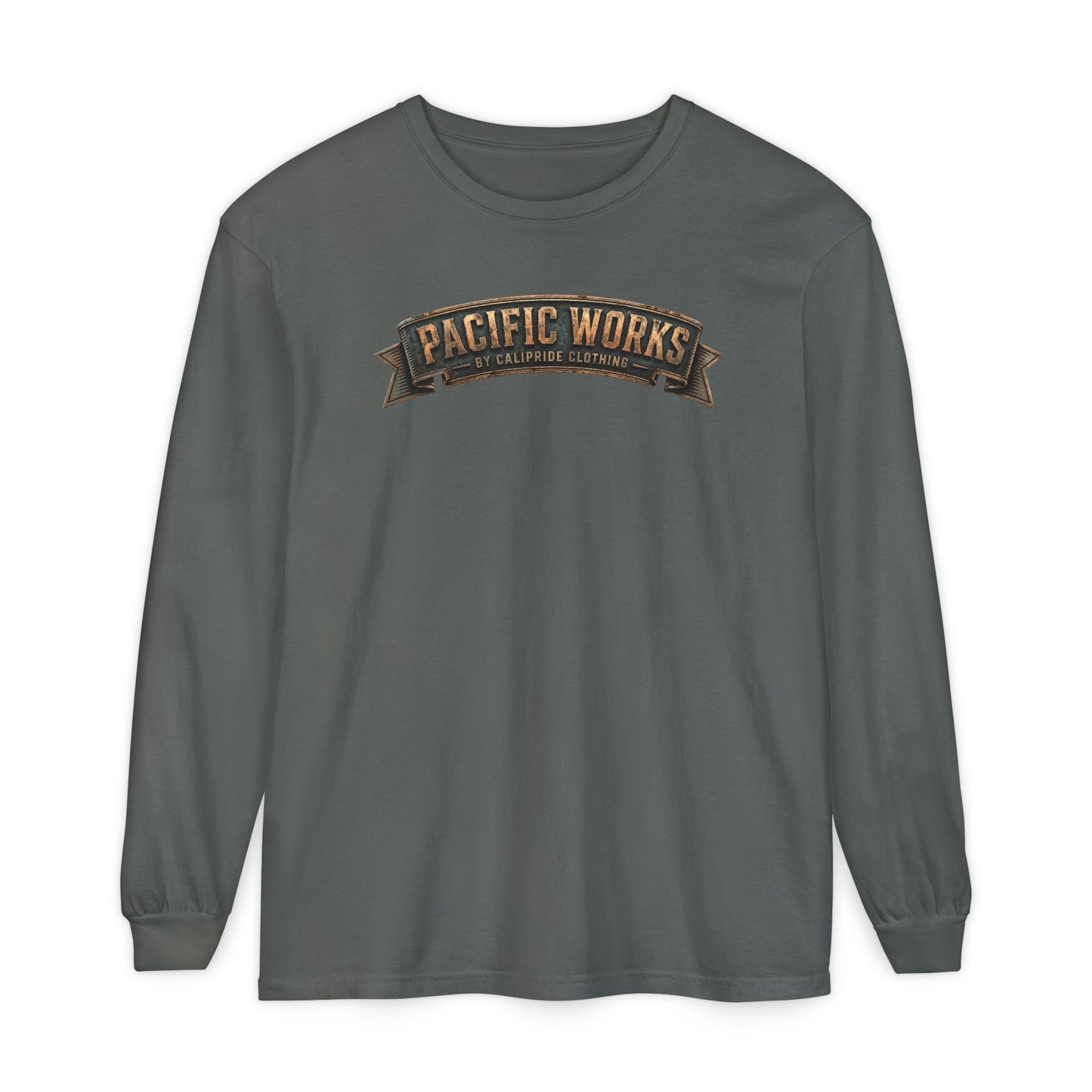 Pacific Works Collection - Signature Logo Long Sleeve T-Shirt - CaliPride Clothing