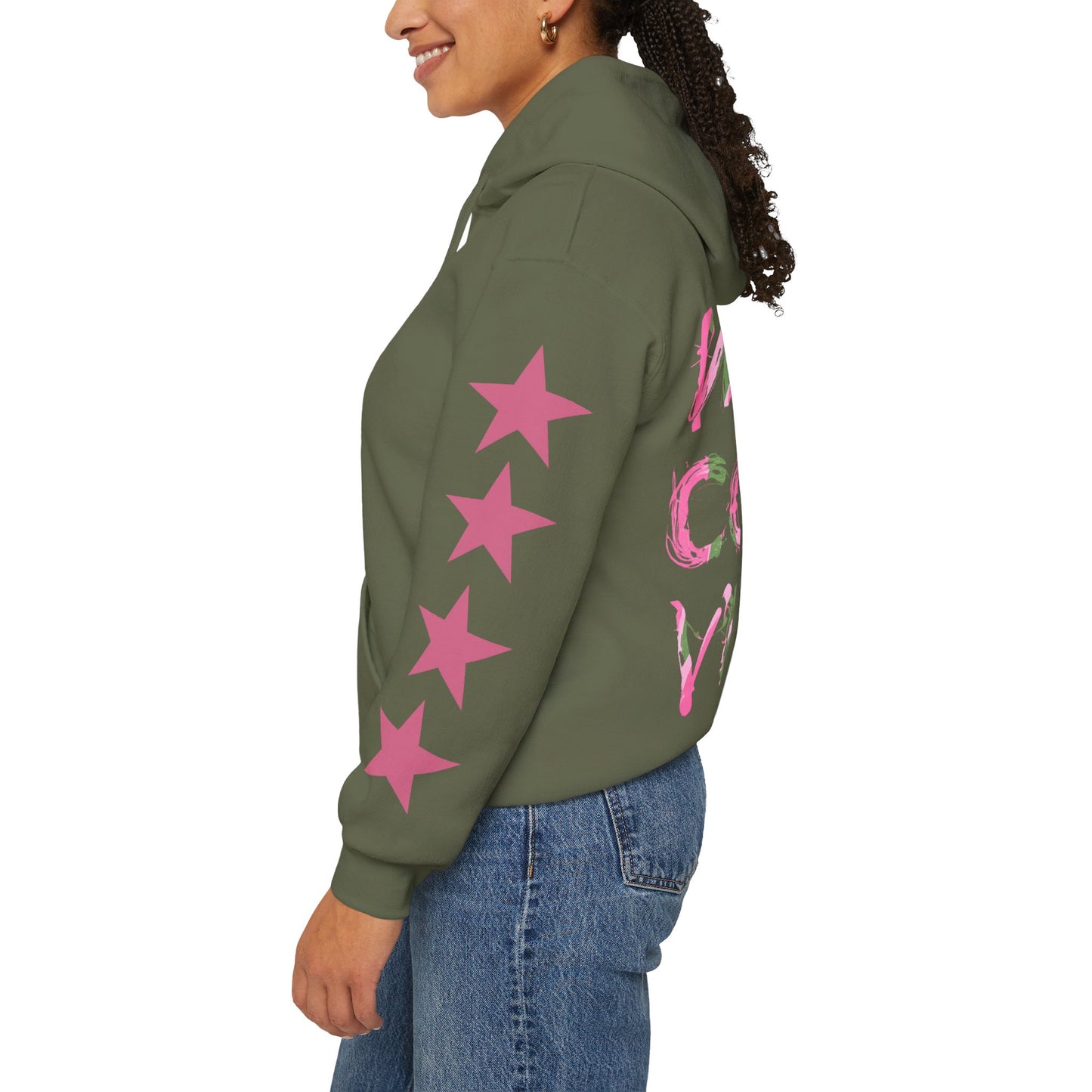 'West Coast Vibe' Hoodie, multicolor w Stars, Graphic Hoodie | CaliPride Clothing