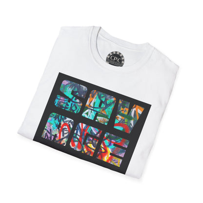 "Savage Vibe Graffiti Block" Series, Multi-color Graffiti w white logo — CaliPride Clothing