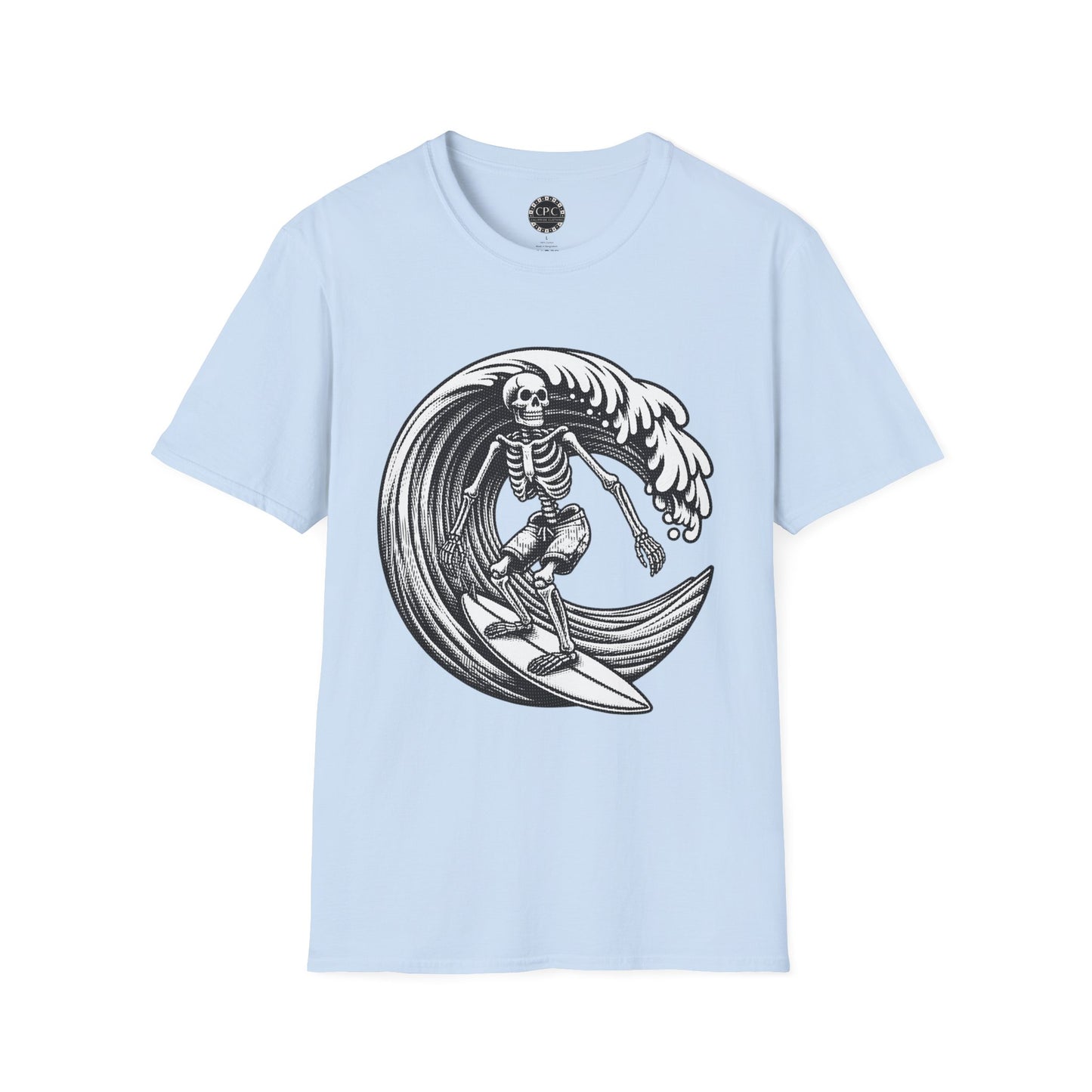 Surf & Beach Collection - Solo Swellen, Vintage Skeleton Graphic T-Shirt — CaliPride Clothing