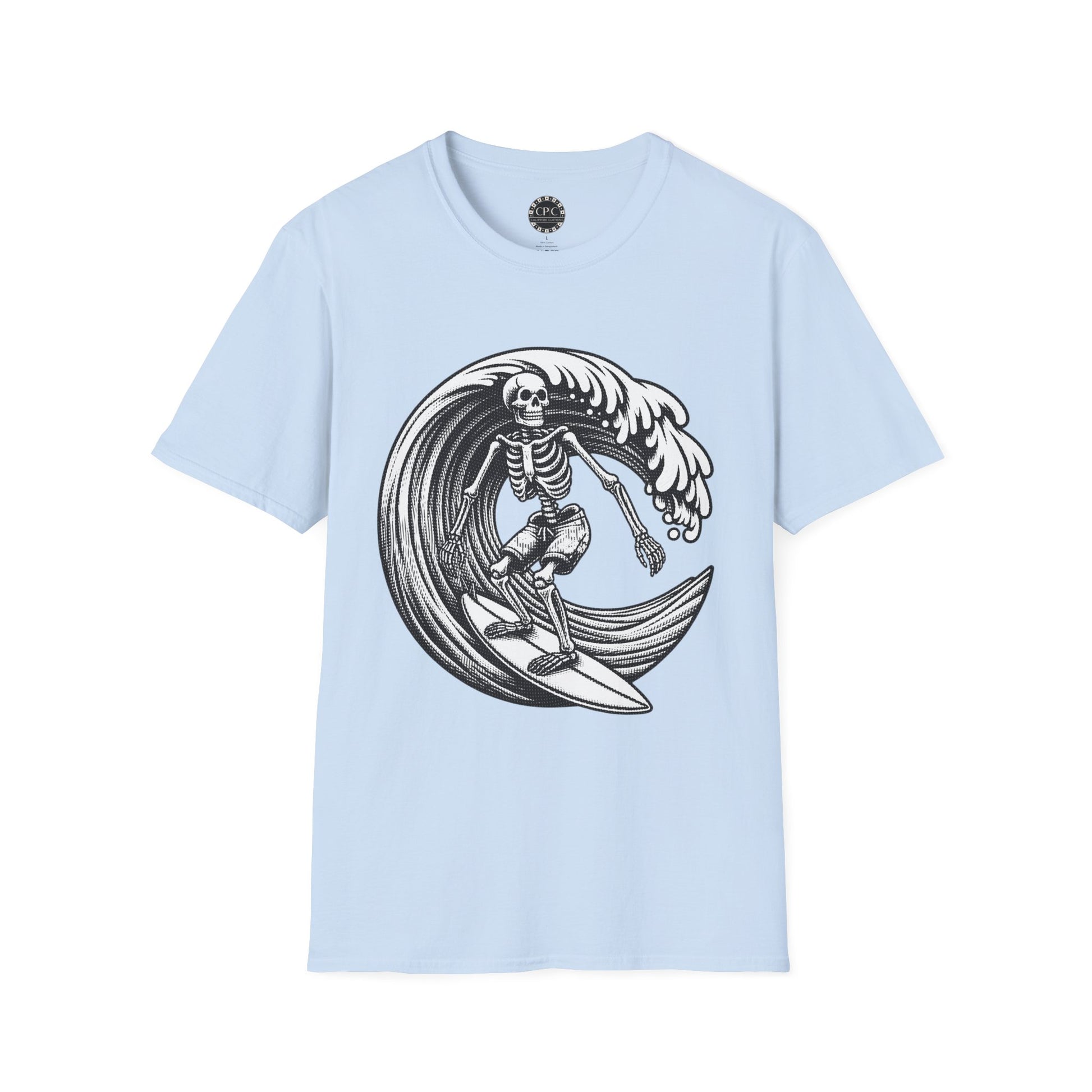 Surf & Beach Collection - Solo Swellen, Vintage Skeleton Graphic T-Shirt — CaliPride Clothing