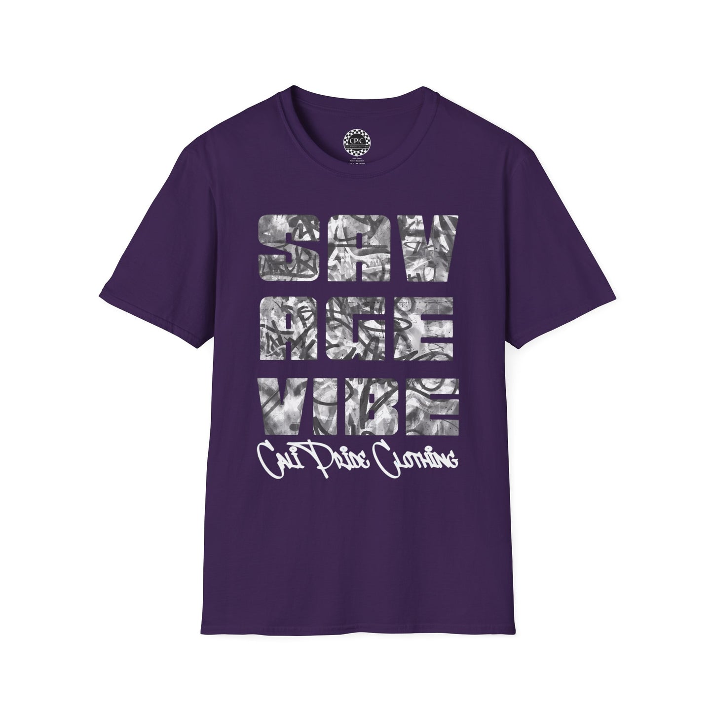 Savage Vibe Graffiti Block, Monochrome gray - CaliPride Clothing