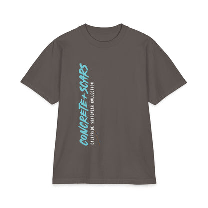 Concrete & Scars Skatewear Collection - Concrete Scars + Skateboard, Graphic T‑Shirt — CaliPride Clothing