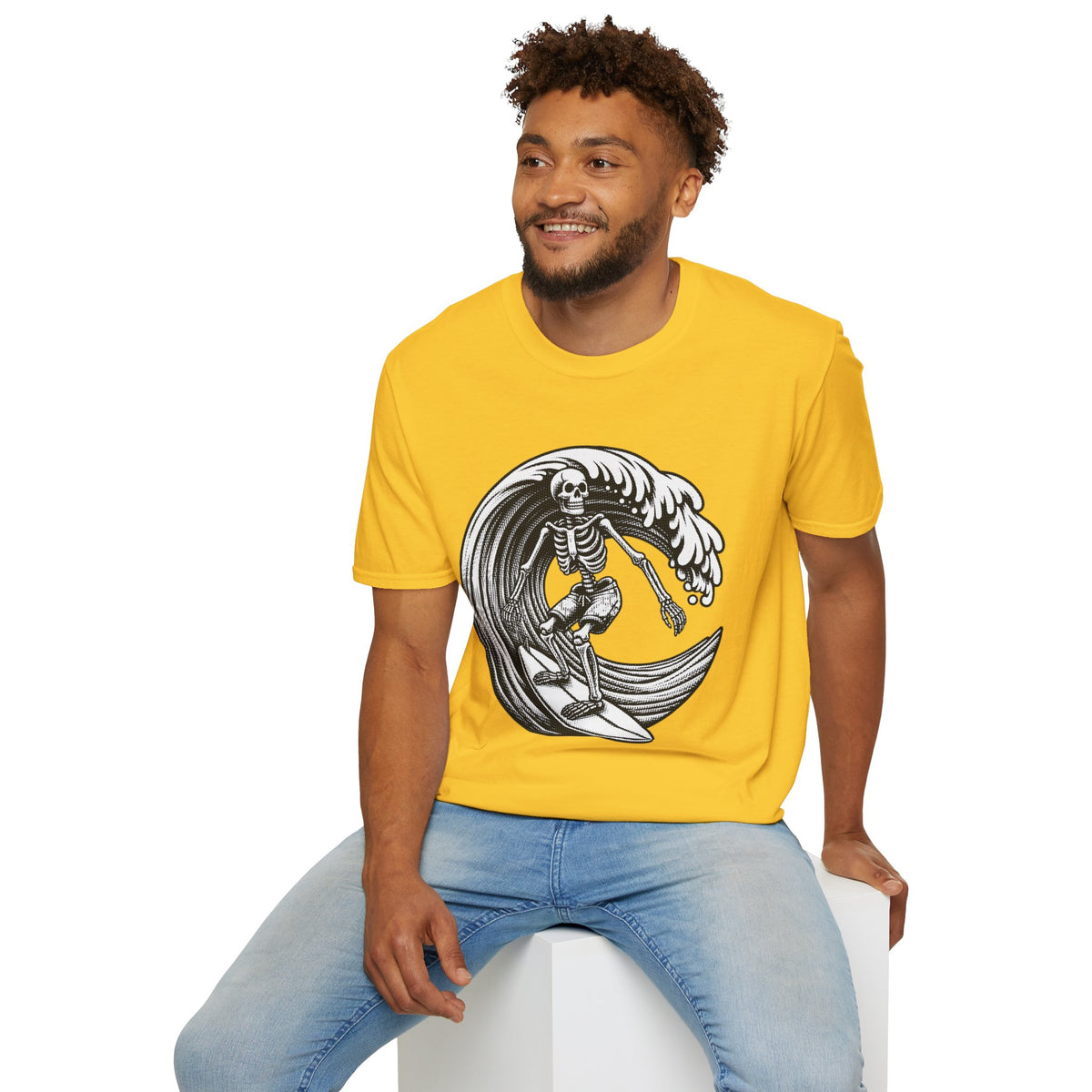 Surf & Beach Collection - Solo Swellen, Vintage Skeleton Graphic T-Shirt — CaliPride Clothing