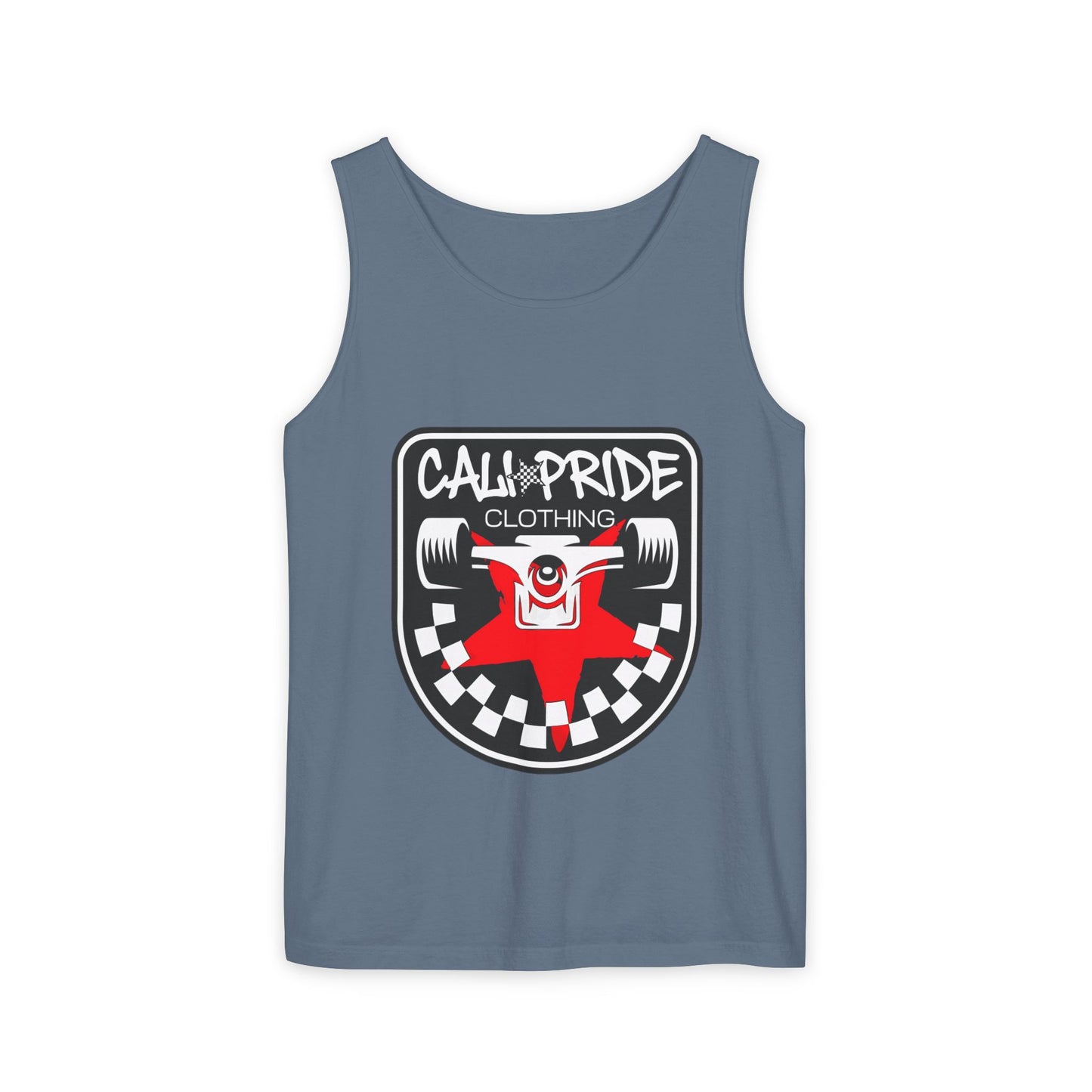 Checkered Truck Emblem Tank Top - CaliPride Clothing