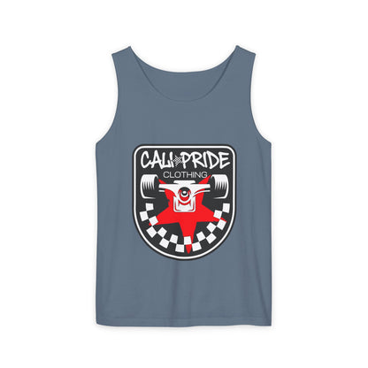 Checkered Truck Emblem Tank Top - CaliPride Clothing