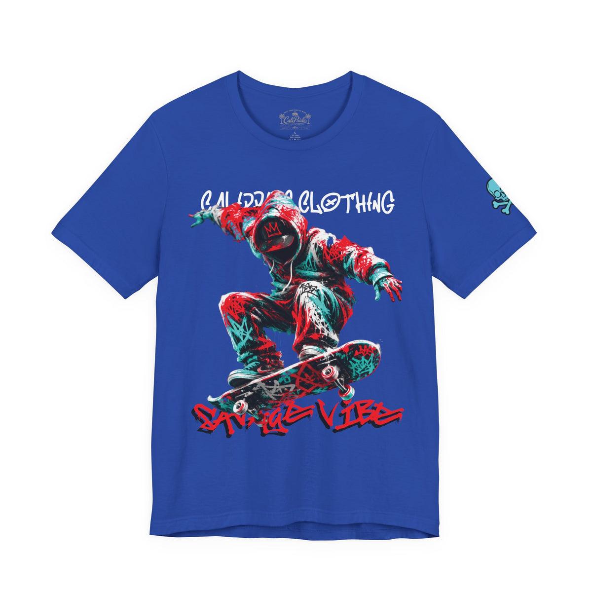 Skate & Surf Collection - Savage Vibe Skater Graphic T-Shirt - CaliPride Clothing