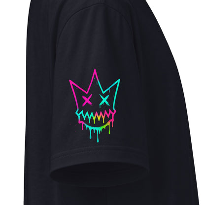 Urban Underground Collection - Neon Drip, Crown Face, Graphic 4-way T Shirt - CaliPride Clothing