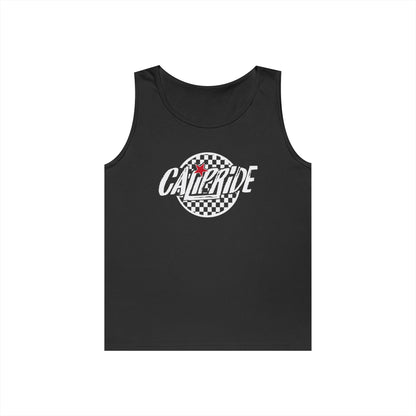 CaliPride Checkered Logo Tank Top | white logo