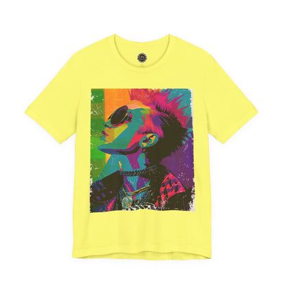 Punk Resurrected Collection - Neon Retro Musician, Graphic T - Shirt - CaliPride Clothing