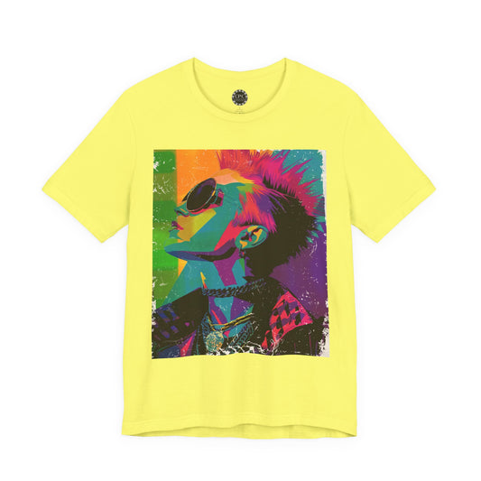 Punk Resurrected Collection - Neon Retro Musician, Graphic T - Shirt - CaliPride Clothing