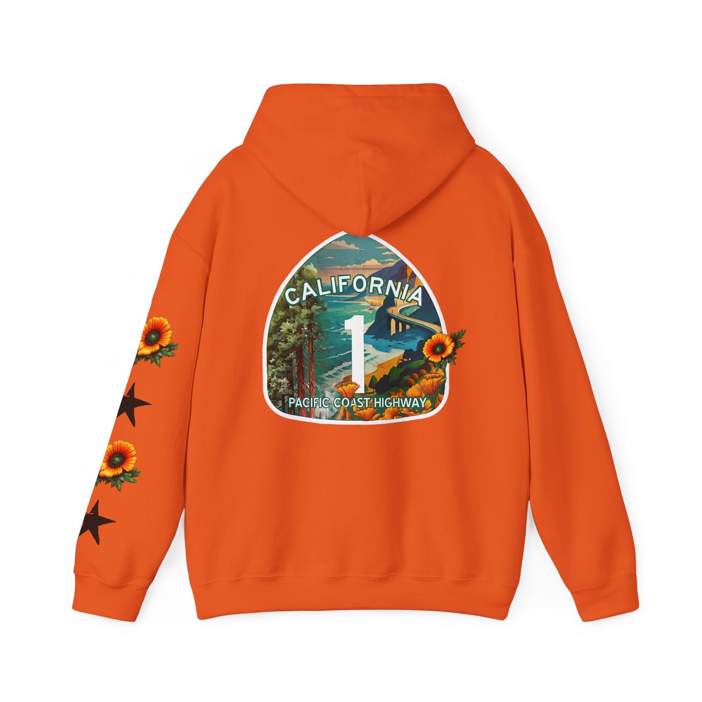 Pacific Coast Highway Hoodie & California Poppies | CaliPride Clothing