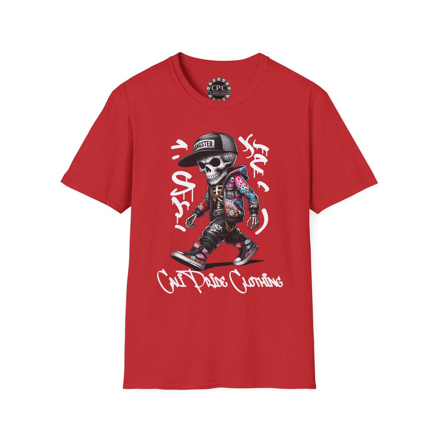 Graffiti Skeleton Artist Graphic T-Shirt