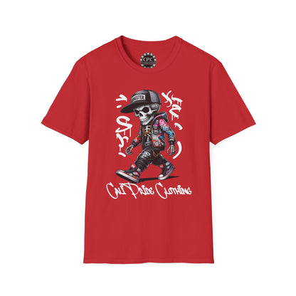 Graffiti Skeleton Artist Graphic T-Shirt