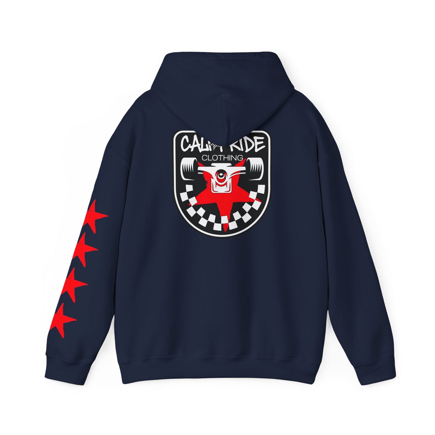 CaliPride Checkered Star Emblem Hoodie | CaliPride Clothing white logo