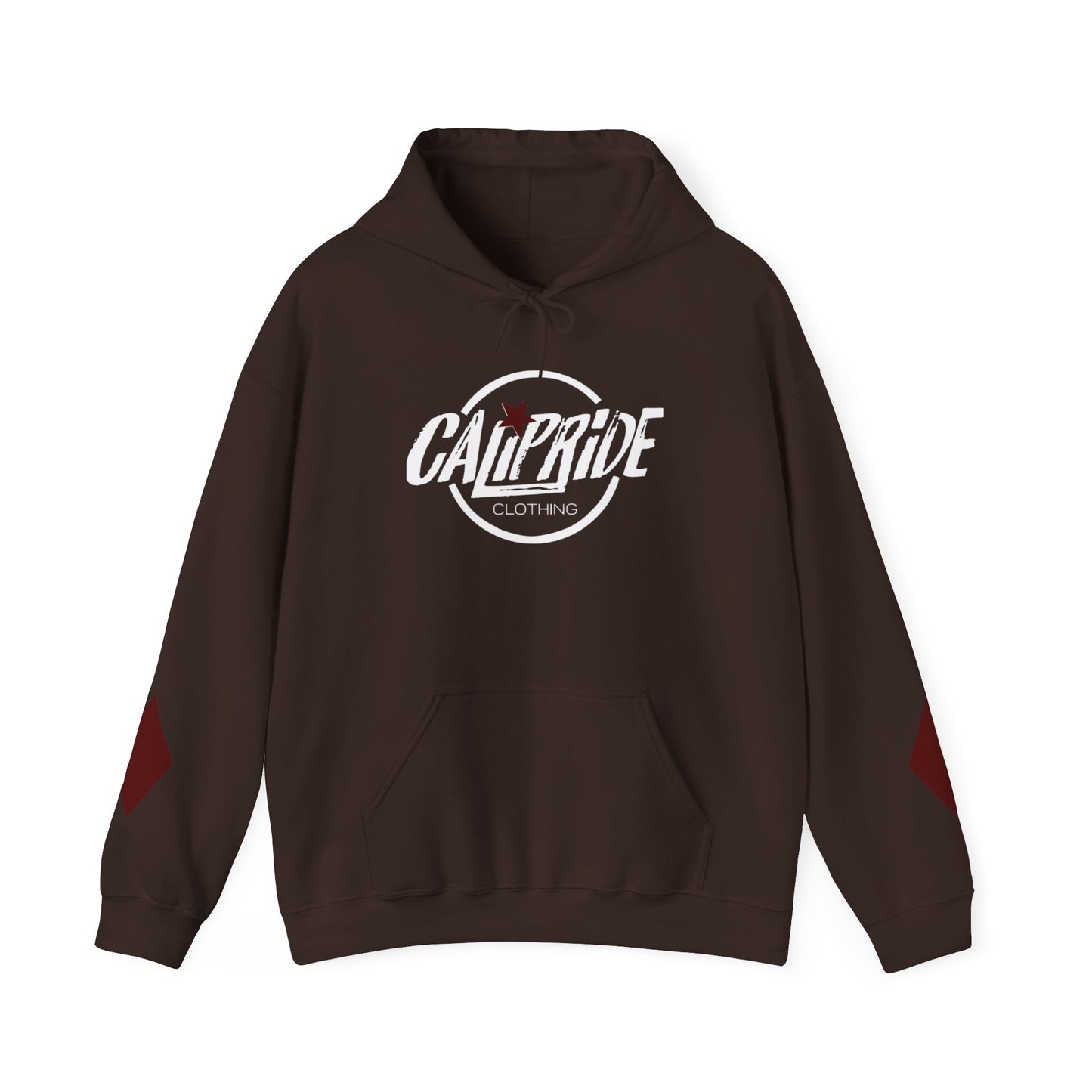 'West Coast State of Mind' Diamond & Hearts Skull, Graphic Hoodie - CaliPride Clothing