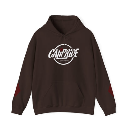'West Coast State of Mind' Diamond & Hearts Skull, Graphic Hoodie - CaliPride Clothing