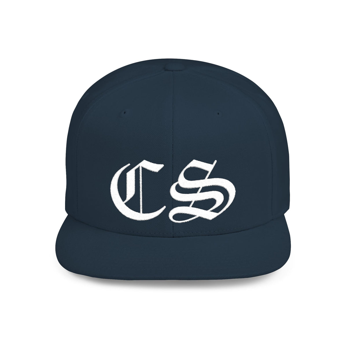 Concrete & Scars Skatewear Collection - CS Old English Embroidered, white logo, Hat | Flat Bill Snapback - CaliPride Clothing