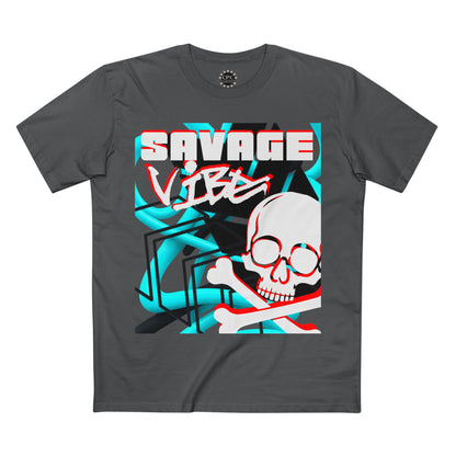 Urban Underground Collection | Savage Vibe series - Skull Trax, White & Turquoise, Premium Graphic Tee — CaliPride Clothing
