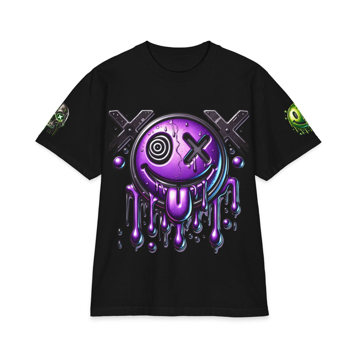 Urban Underground Collection - Neon Drip Drooly, Graphic 4-way T Shirt - CaliPride Clothing