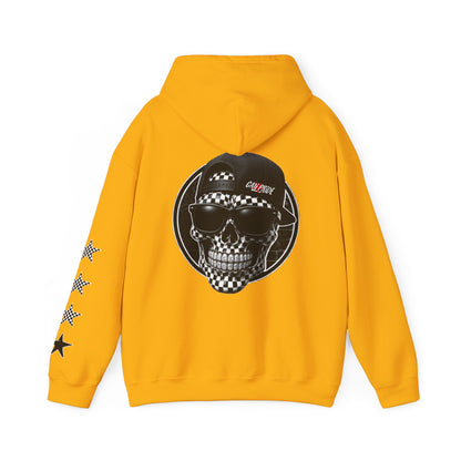Urban Underground Collection | West Coast Vibe series - Checkered Sugar Skull & Stars Hoodie - CaliPride Clothing